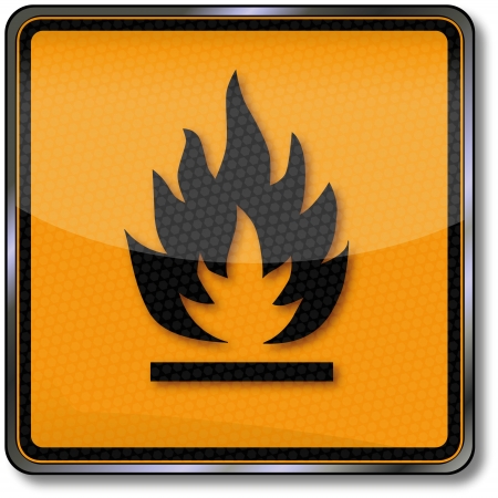 Safety sign hazard substances liable to spontaneous combustionのイラスト素材