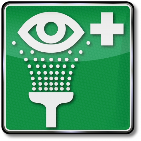 Fire safety signs eyewashのイラスト素材