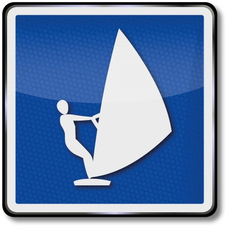 shipsign windsurferのイラスト素材
