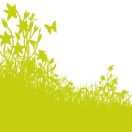 flowers meadowのイラスト素材