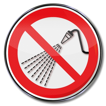 Prohibition Signs Water splash prohibitedのイラスト素材