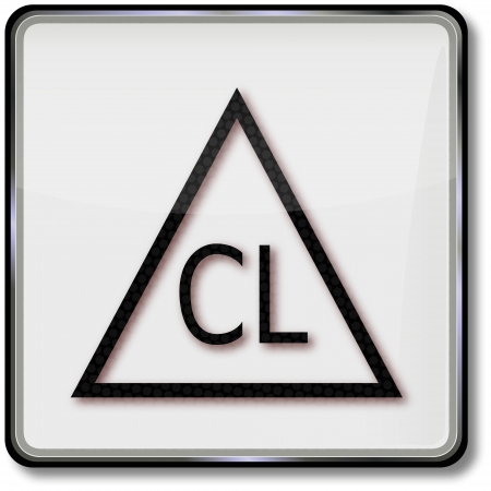 Textile care symbol chloro allowedのイラスト素材