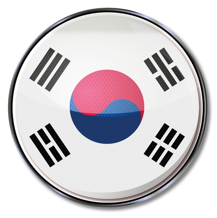 Button South Koreaのイラスト素材