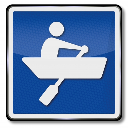 Ship sign rowboatのイラスト素材
