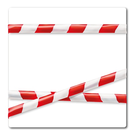 Barrier tape red and whiteのイラスト素材