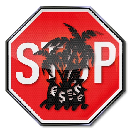 Sign tax haven and islandのイラスト素材