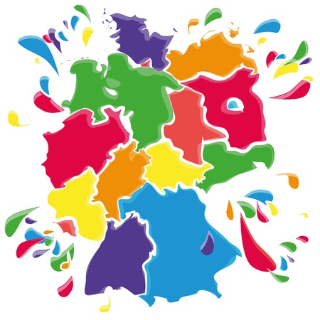 Stains and blots with Germanyのイラスト素材