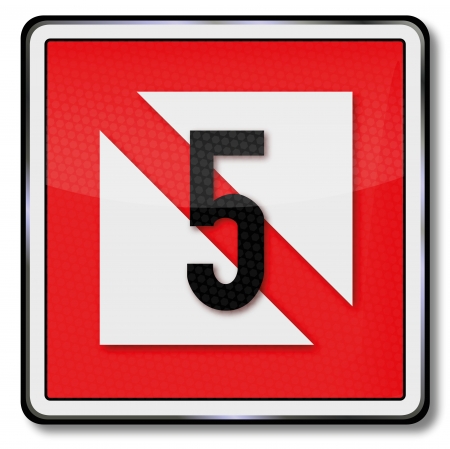 Ship sign speed limit of 5 kmhのイラスト素材