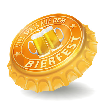 Bottle cap beer festivalのイラスト素材