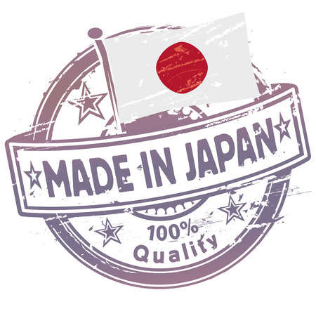 Rubber stamp made in Japan のイラスト素材