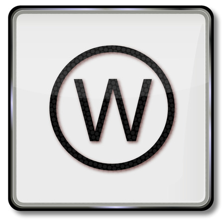 Textile care symbol professional wet cleaning のイラスト素材
