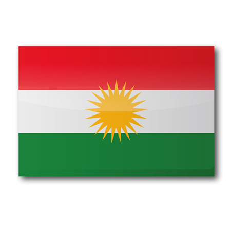 Flag of Kurdistanのイラスト素材