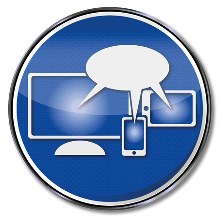 Sign cloud computing and social mediaのイラスト素材