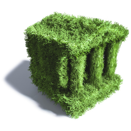 Small green grass bankの写真素材