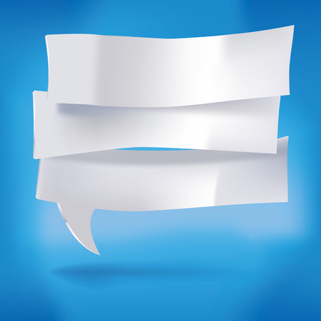 Three paper labels as speech bubblesのイラスト素材