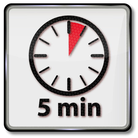 Clock with 5 minutesのイラスト素材