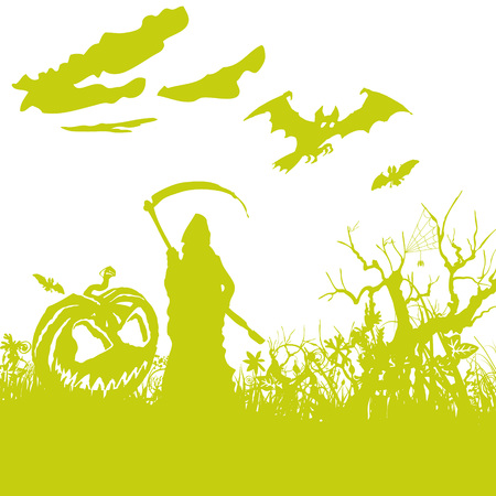 Bad ghost, death and Halloweenのイラスト素材