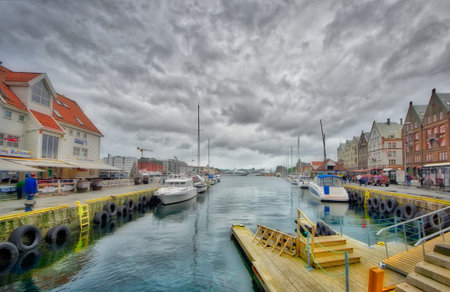 Cloudy harbor