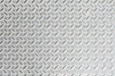 Dirty metal diamond grip pattern texture .Top view floor