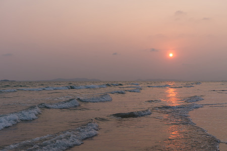 Sea and sky at sunset from Thailand beachの写真素材