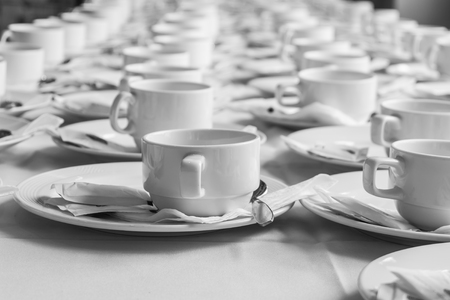 Monotone color set of coffee break at meetingの写真素材