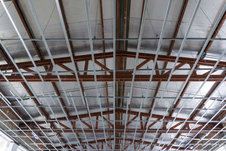 interior of workplace during renovation in Thailandの写真素材