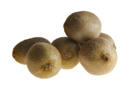 	Kiwi fruit isolated on a white backgroundの写真素材