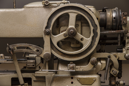 Industrial sewing machine close-upの写真素材