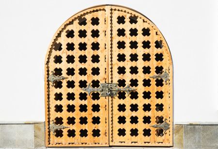 Old wooden door. Russia, Moscowの写真素材