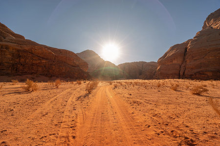 Desert Wadi Rum, Jordan.の写真素材