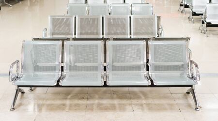 Empty seat in the airport. Banner.の写真素材