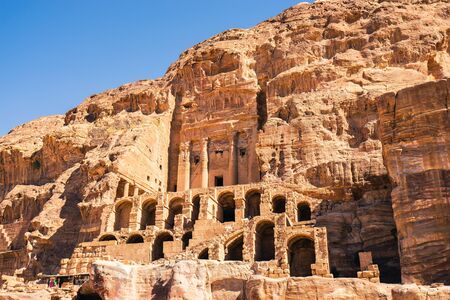 The Urn Tomb at Petra, Jordan.の写真素材