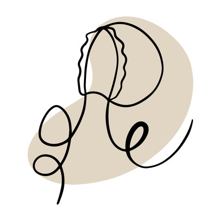 Doodle christening cap. Baptize the baby. newborn clothesのイラスト素材
