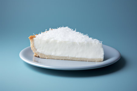 Piece of coconut pie. Generative AIの素材