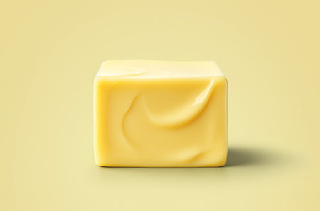 Minimalistic piece of butter. Margarine. Spread. Generative AIの素材