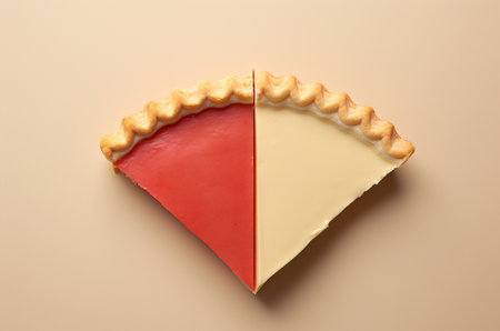 Vanilla and berry cheesecake top view. Generative AIの素材