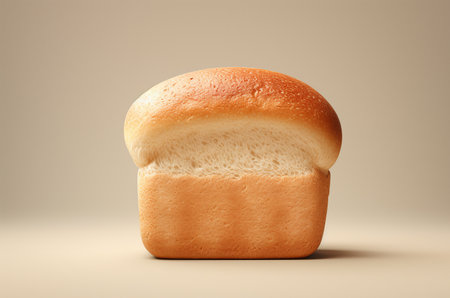 Minimalistic homemade bread. Baking brick. Generative AIの素材