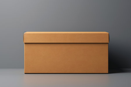 Craft box mockup front view. shoe box Generative AIの素材