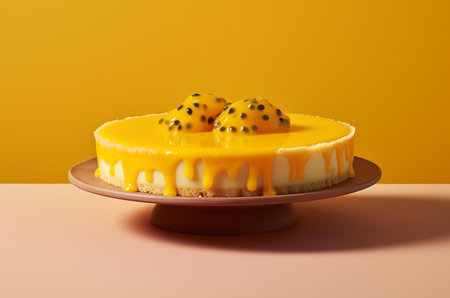 Passion fruit pie. Generative AIの素材