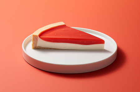 Vanilla tart with strawberry jelly layerの素材