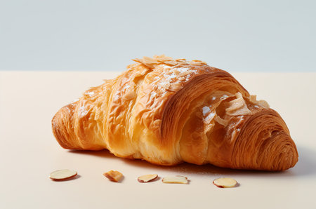 Almond croissant. Fresh bakery. French dessertの素材