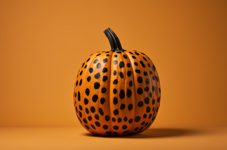 Leopard print pumpkin. Halloween pumpkinの素材