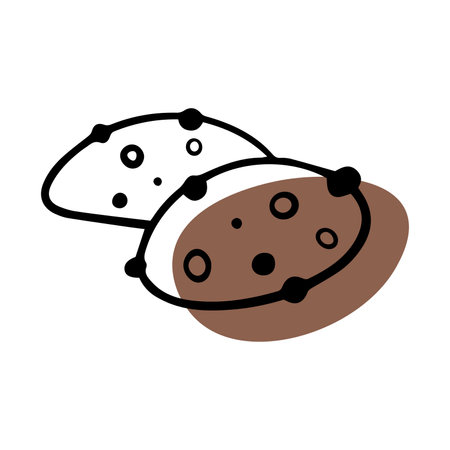 Doodle cookies. Christmas cookies. Sweets for childrenのイラスト素材