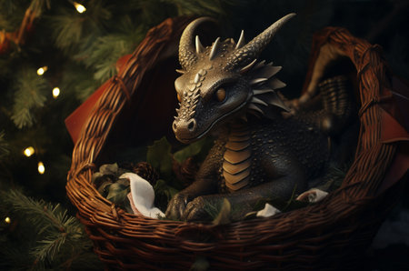 3D dragon symbol of the year 2024の素材