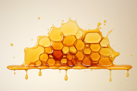 Honeycomb. Honey saved. Bees. Minimalistic honeycombの素材