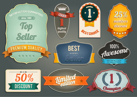 Vintage Labelsのイラスト素材