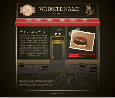 website design templateのイラスト素材