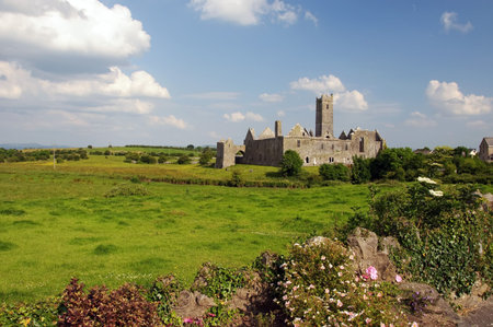 quin abbey, famous in county clare, irelandの写真素材