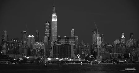 new york city in black and white effectの写真素材