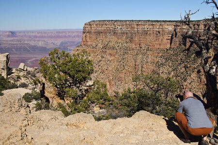 tourist grand canyon national park landscape, arizona, usaの写真素材